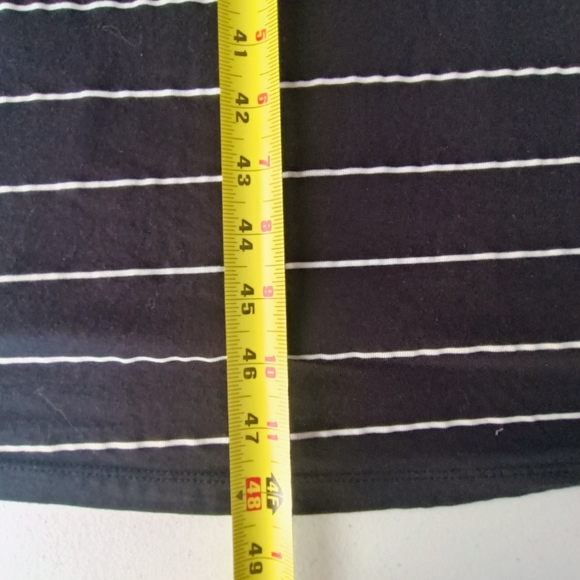 Alembika Black and White Striped Polka Dot Maxi Dress Cotton Viscose Size 8 - Picture 11 of 12